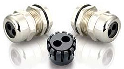 Multi-Hole Insert Brass Cable Glands (2 Holes)