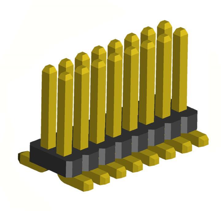 2199SB-XXXG-SM ,          (SMD) , double-row pins are cut into any even number of pins 1,27x1,27 Sockets for pin headers are made by casting on the required number of contacts, 2x50 