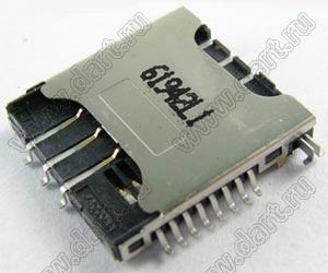 SMPN14-J0-3000, 2 in 1 Connector Sim + Micro SD Normal Push Type,    /     / 2  1