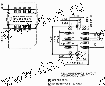 SPPN08-A0-4054, Normal Type (8 pin), SIM  ,  ,   