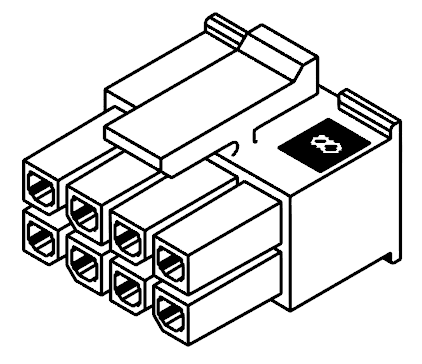 Серия 5560 (Micro-Fit 3.0 MOLEX 43025), розетка на кабель двухрядная, шаг 3,0 мм, Разъемы кабель-кабель/кабель-плата