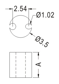LEDG-4: прямой держатель круглого светодиода на плату