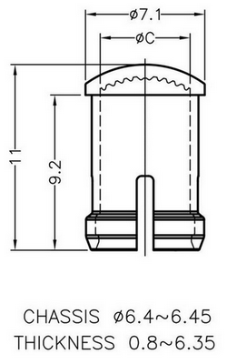 держатель 5-мм светодиода в панель