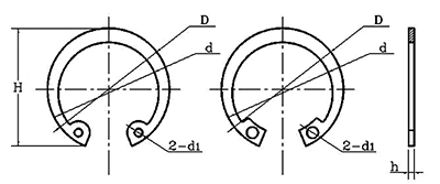 DIN 472 Пружинные упорные (стопорные) внутренние кольца нержавеющие