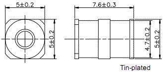      , 5,0*7,6 3 pole SMD discharge 2,5kA*2 (boxer)