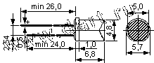 Серия RL41 (c внутренним конусом), Светодиоды Индикаторные Точечные Постоянного свечения Цилиндрические