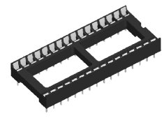 панельки с плоскими контактами для микросхем, шаг 2,54 мм