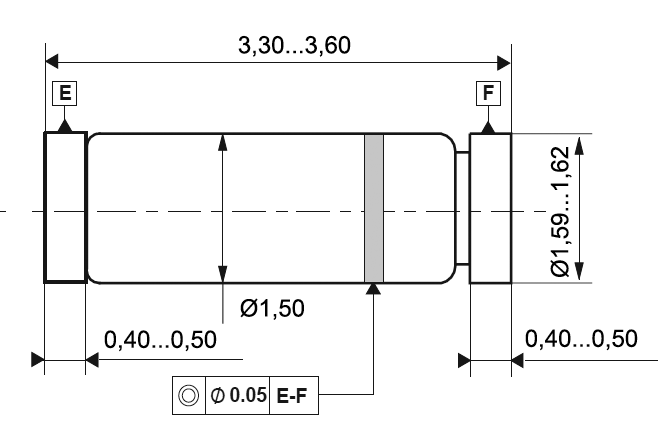 Диод выпрямительный общего назначения 100V / 0.5A для поверхностного (SMD) монтажа в корпусе MINIMELF