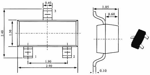 Динистор 32V / 10 мкA для поверхностного (SMD) монтажа  в корпусе SOT-23