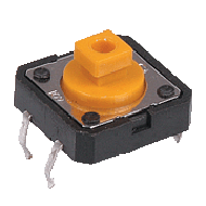 TSF1273, 12x12x7,3 yellow square no position switch,   (TACT)