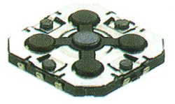 TMHU23 кнопка тактовая 9,8x9,8мм четырехнаправленная с центральным нажатием ("микроджойстик") для поверхностного монтажа